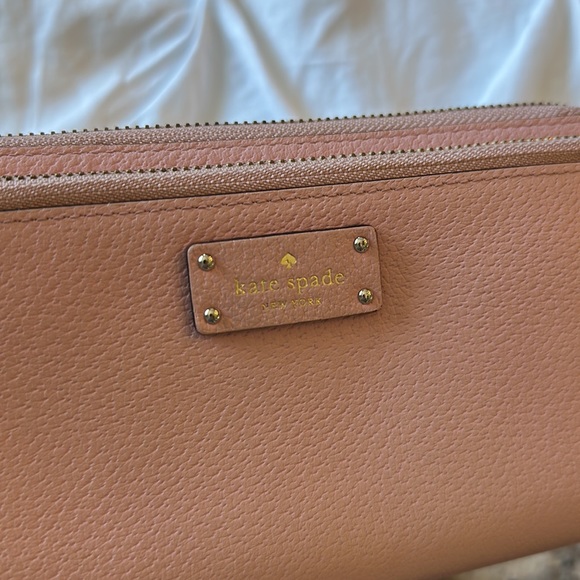 Kate Spade Large Carryall Wristlet/Wallet Blush Pink Double Zipper - Picture 15 of 16